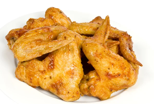 Plateful of Prepared Chicken Wings — Stock Photo, Image