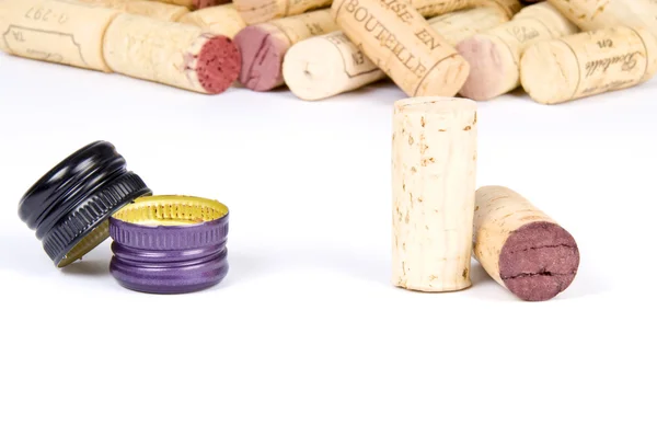 Corks Verse Screwcaps — Stock Photo, Image