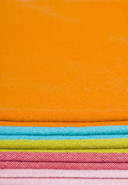 五颜六色的布餐巾 — 图库照片