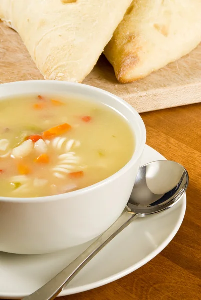 Chicken Soup with Pasta — Stock Photo, Image