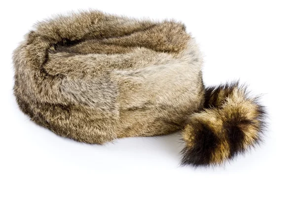 Fur Hat Isolated on White — Stock Photo, Image