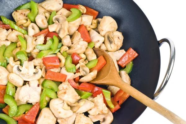 Stir Fried Chicken with Cashew Nuts and Vegetables — Stock Photo, Image