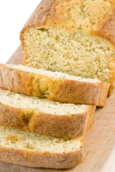 Bolo de semente de papoula limão — Fotografia de Stock