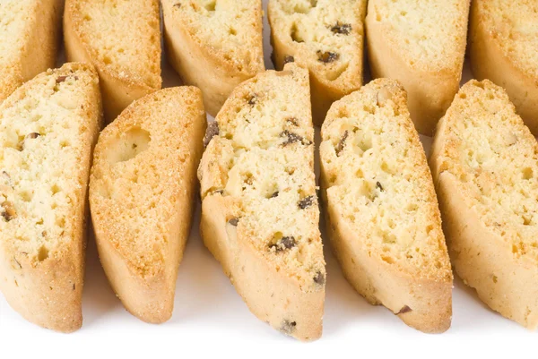 Mini Biscotti asortat izolat pe alb — Fotografie, imagine de stoc