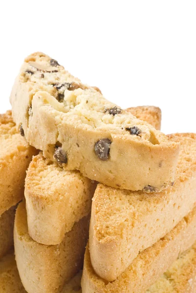 Geassorteerde mini biscotti geïsoleerd op wit — Stockfoto