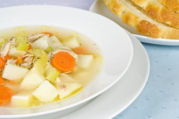 Supă de pui de casă — Fotografie, imagine de stoc