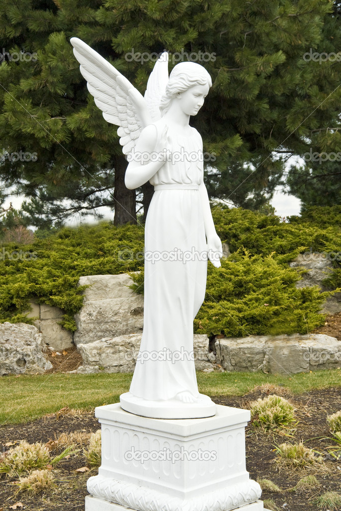 Statue of an Angel in a Catholic Cemetery