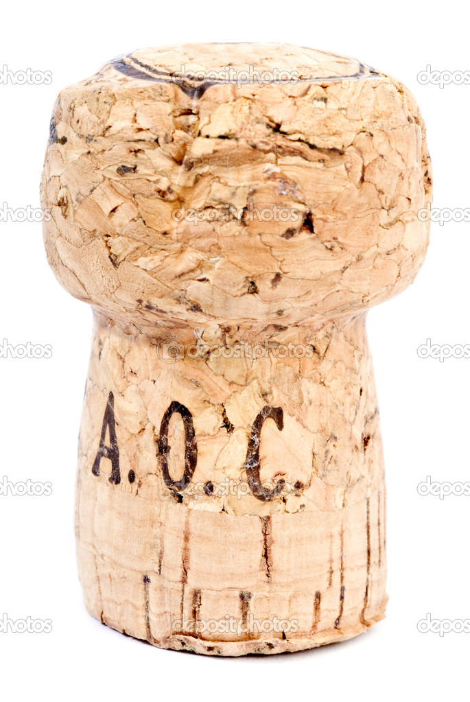 Sparkling Wine Cork Isolated on White