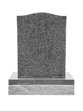 Granit mezar taşı üzerinde beyaz izole
