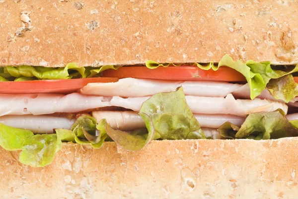 Turkey Sandwich Close-Up — Stock Photo, Image