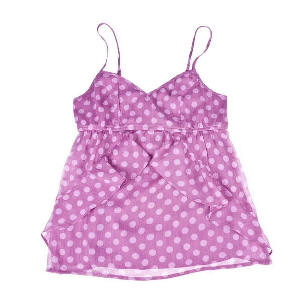 Pink Polka Dot Tank Top Isolated on White — Stock Photo, Image