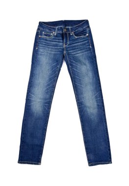 Blue Jeans Isolated on White clipart