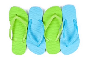 beyaz izole renkli flip flop