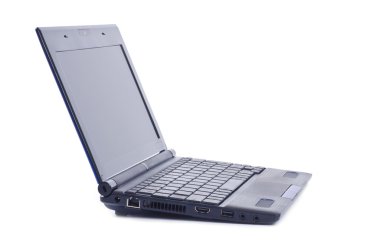 mini notebook üzerinde beyaz izole