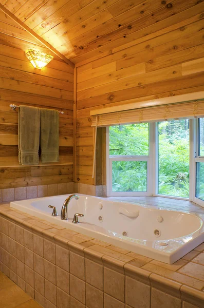 Bathroom with a View of the Forest — Stock Photo, Image