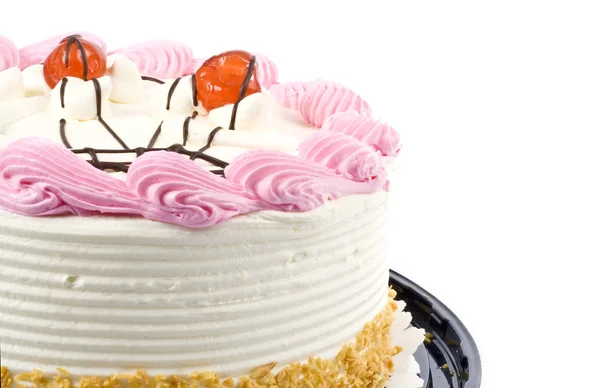 Colorful Cake Decorated with Cherries — Stock Photo, Image