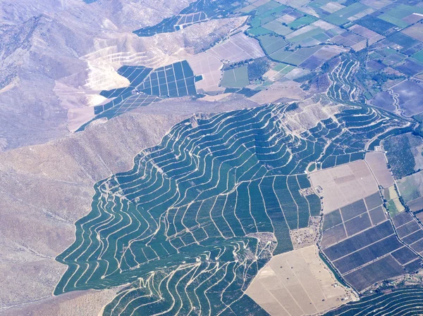 Vista aérea de los desarrollos agrícolas — Foto de Stock