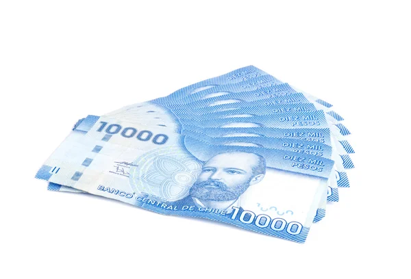 Chilei peso elszigetelt fehér — Stock Fotó