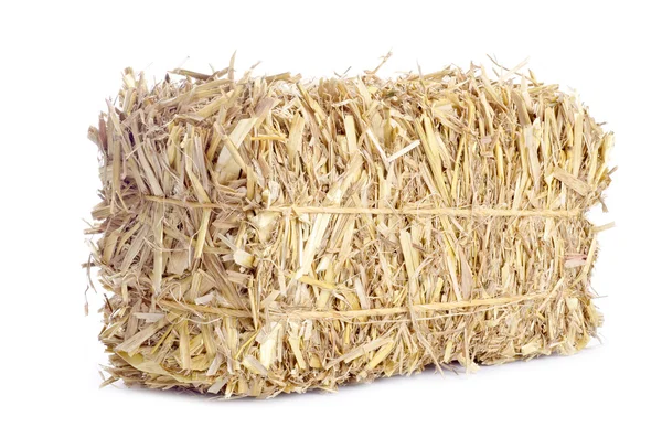 A bale of hay isolated on a white background. — Stock Photo, Image