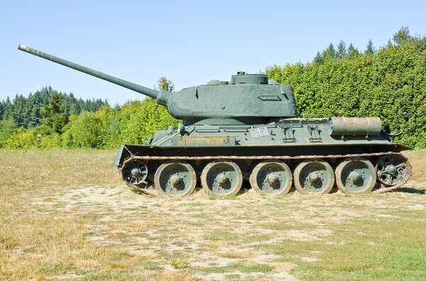Old Soviet Tanks on Display