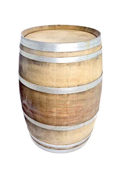 Used Wine Barrel Isolated on White — Stock Photo, Image