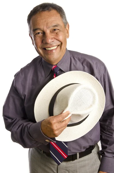 gülümseyen yakışıklı İspanyol olgun adam