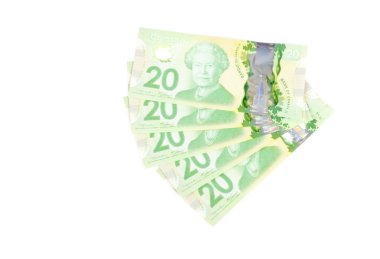 Canadian Twenty Dollar Bills clipart