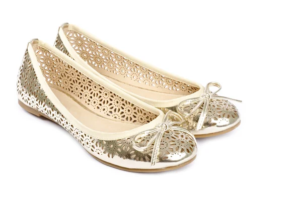 Gouden ballet slippers — Stockfoto