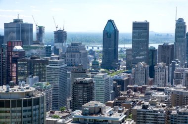 Mount Royal 'dan Montreal şehir merkezi manzarası