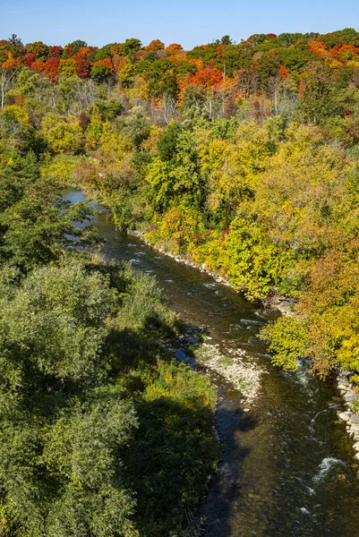 Schöne Aussicht Auf Das Credit River Valley Von Oben Mit — Stockfoto