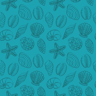 deniz kabuklarını seamless modeli