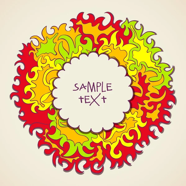Bannière florale cercle — Image vectorielle