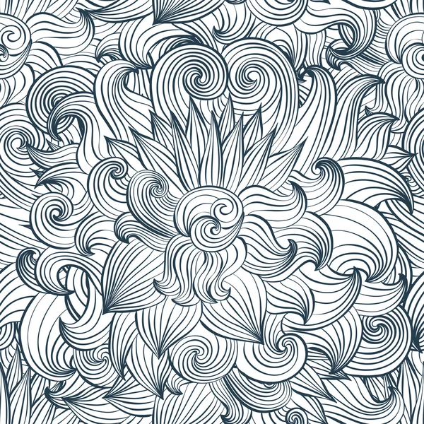 Swirl design seamless tiled pattern — Stock Vector