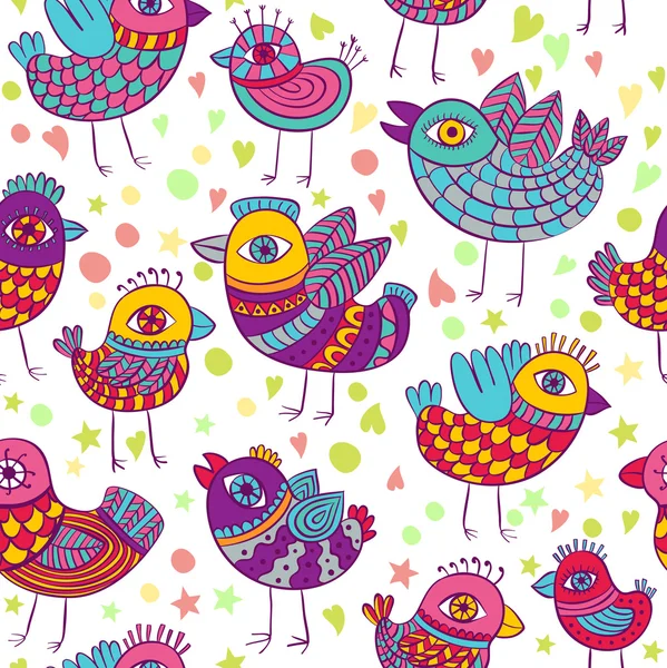 Birds seamless pattern — Stock Vector