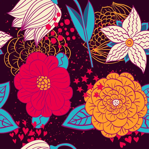 Seamless floral pattern — Stock Vector