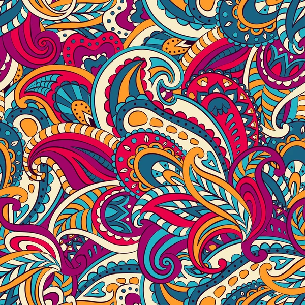 Floral paisley seamless pattern — Stock Vector