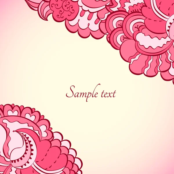 Frontière florale carte pastel de luxe — Image vectorielle