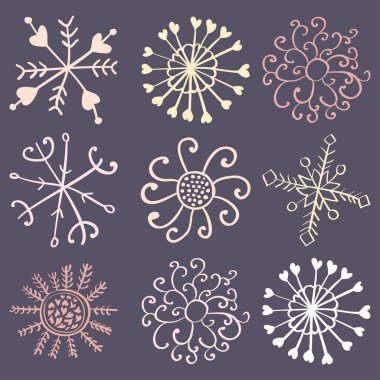 Noel kar taneleri seti