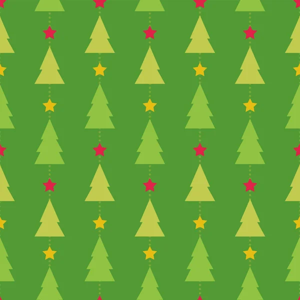 Arbre de Noël motif sans couture — Image vectorielle
