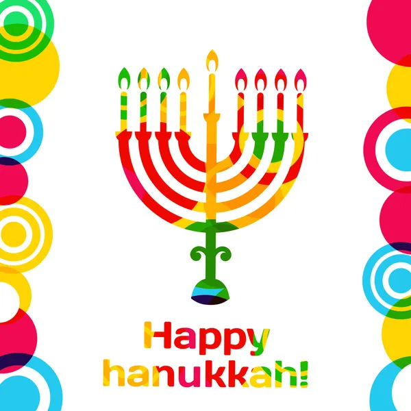 Feliz Hanukkah. Tarjeta de diseño vectorial . — Vector de stock