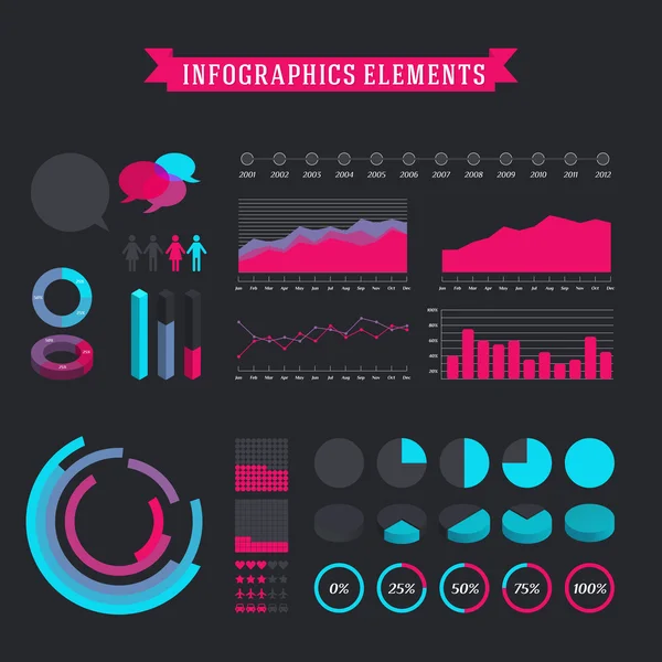 Elements for infographic — Stock Vector