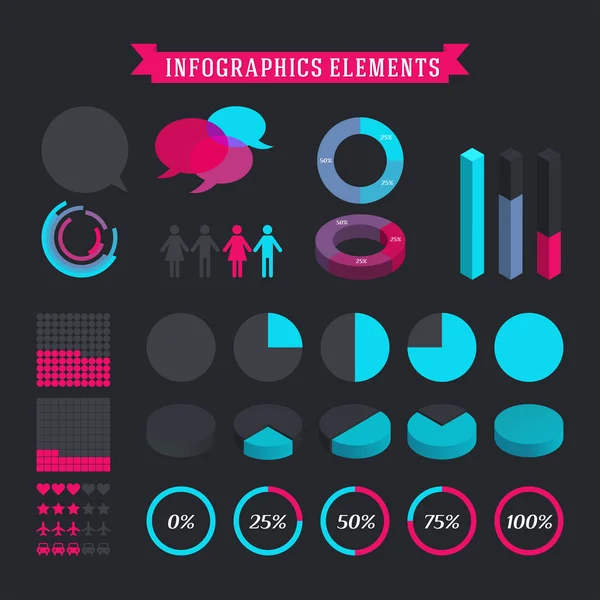 Elementos para la infografía — Vector de stock