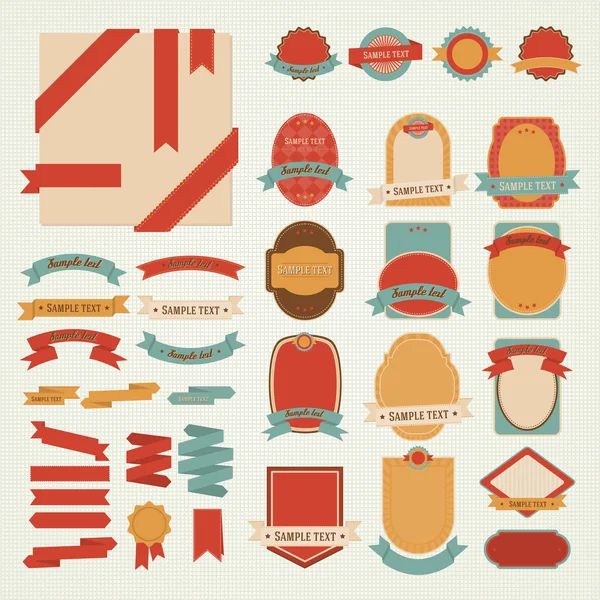 Set of vector labels — Stock Vector