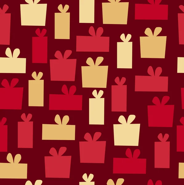 Cadeaux de Noël motif sans couture — Image vectorielle