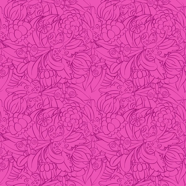 Абстрактный бесшовный рисунок цветочного завитка — стоковый вектор
