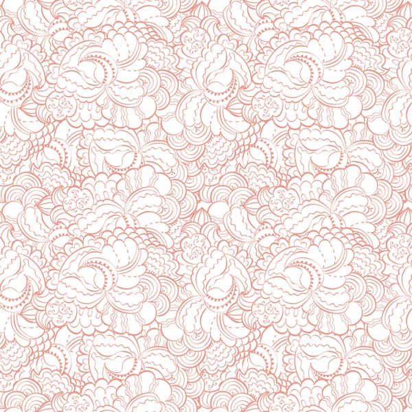 Blommig curl seamless mönster — Stock vektor