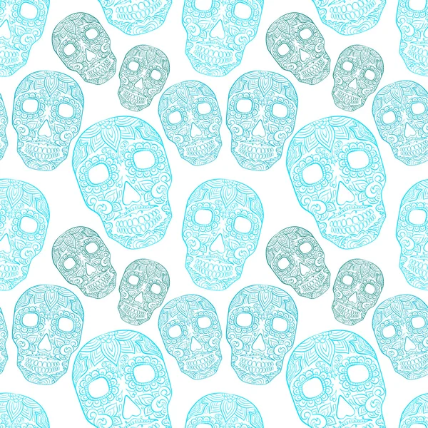 Skulls seamless pattern — Stock Vector