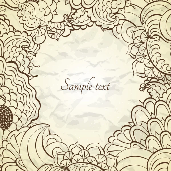 Vintage floral frame — Stockvector