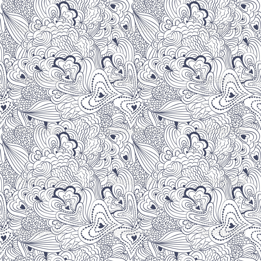 Floral curl seamless pattern Stock Vector Image by ©Lunarus #32138635