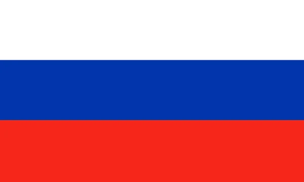 Ilustrace Ruské Vlajky Bílá Modrá Červená Plochý Ikona Země Národy — Stock fotografie